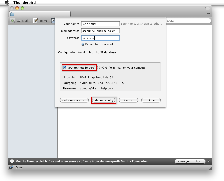 Click Manual config